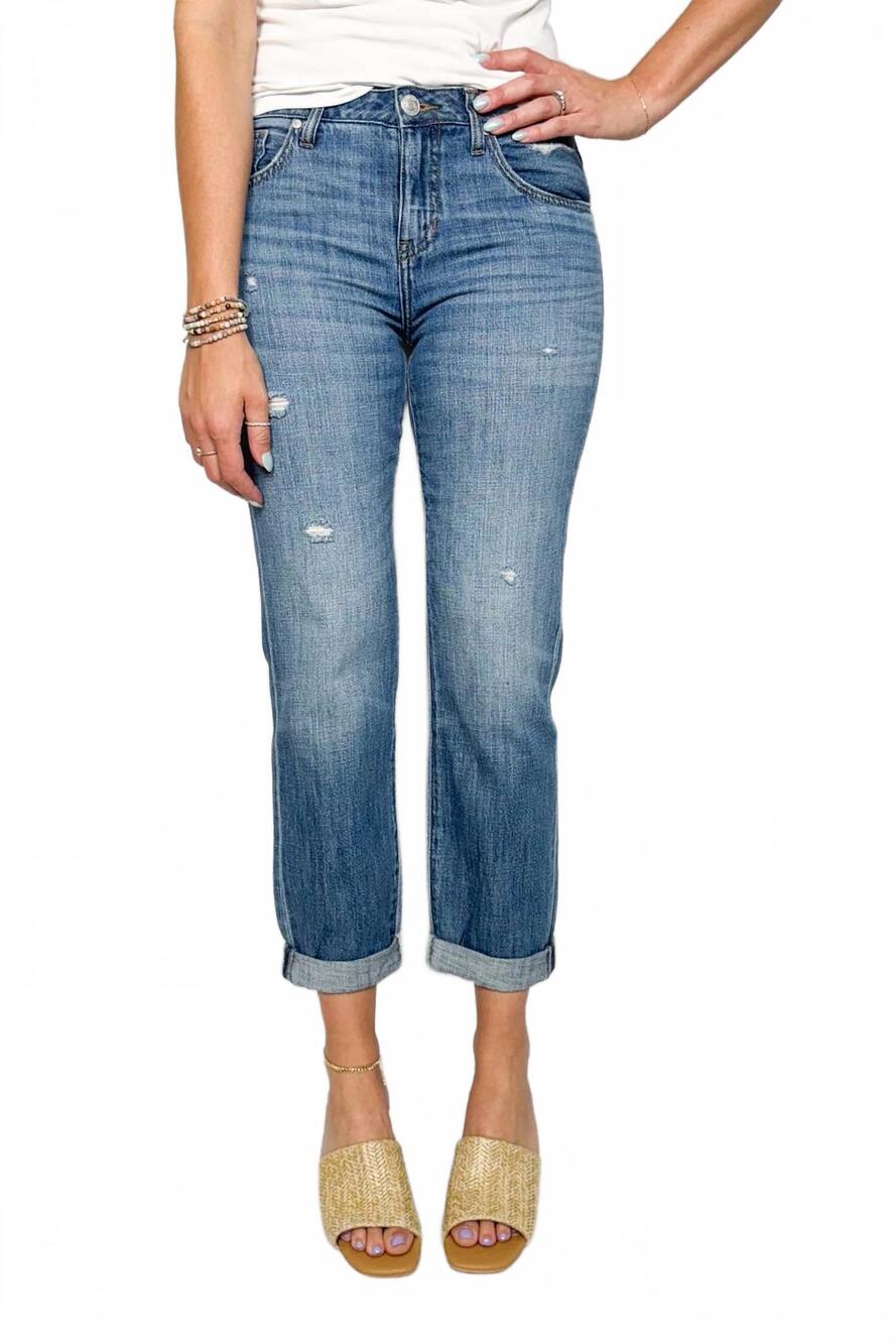 NEW JAG women's carter girlfriend jeans in spring stream blue
